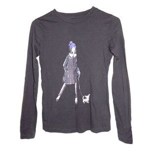 SIMPLY VERA VERA WANG women's junior's x-small super soft dark gray long sleeve